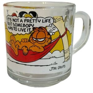 Vintage Garfield‎ Character McDonald's Glass Mug Jim Davis 1978 Collectible